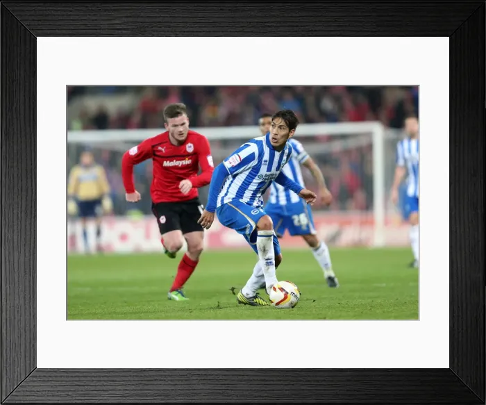 Framed Print : Brighton's Ulloa in Action against Cardiff, Npower Championship 2013 Framed Print : Brighton's Ulloa in Action against Cardiff, Npower Championship 2013