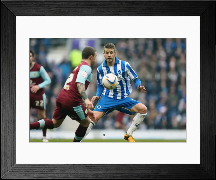 Framed Print : Andrea Orlandi in Action: Brighton & Hove Albion vs Burnley, Npower Championship, Amex Stadium, February 23, 2013 Framed Print : Andrea Orlandi in Action: Brighton & Hove Albion vs Burnley, Npower Championship, Amex Stadium, February 23, 2013