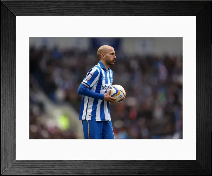 Framed Print : Bruno: Intense Focus during Brighton & Hove Albion vs Burnley, Npower Championship, Amex Stadium, February 23, 2013