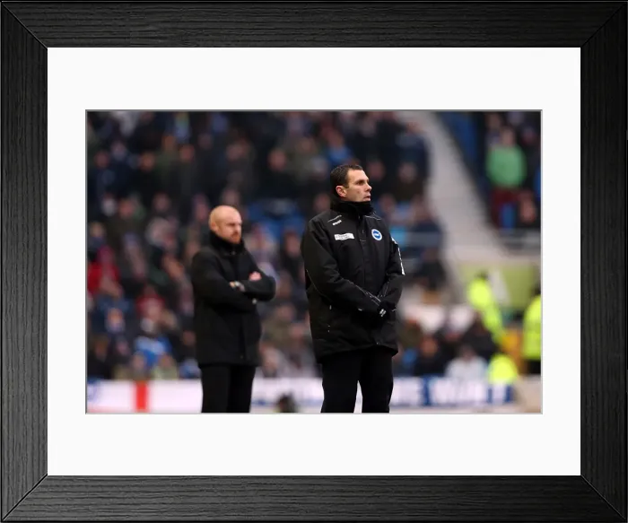 Framed Print : Gus Poyet Observes Brighton & Hove Albion vs Burnley, Npower Championship, Amex Stadium (February 23, 2013) Framed Print : Gus Poyet Observes Brighton & Hove Albion vs Burnley, Npower Championship, Amex Stadium (February 23, 2013)
