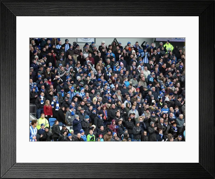 Framed Print : Brighton & Hove Albion vs. Burnley - 23-02-2013: A Look Back at the 2012-13 Season Home Game Framed Print : Brighton & Hove Albion vs. Burnley - 23-02-2013: A Look Back at the 2012-13 Season Home Game