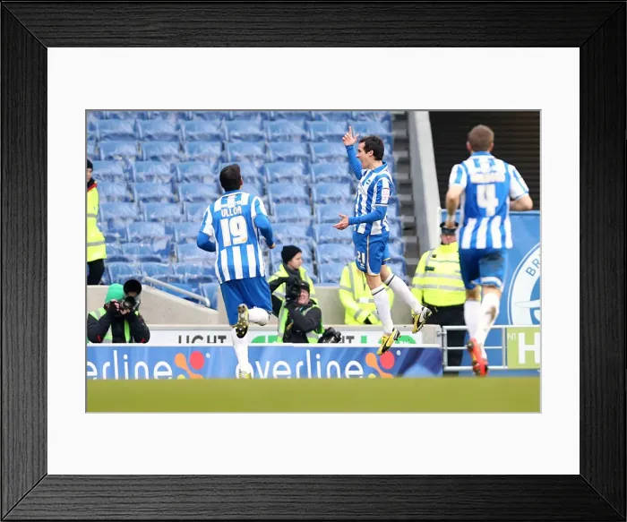 Framed Print : David Lopez Scores the Only Goal: Brighton & Hove Albion 1-0 Burnley (February 23, 2013) Framed Print : David Lopez Scores the Only Goal: Brighton & Hove Albion 1-0 Burnley (February 23, 2013)
