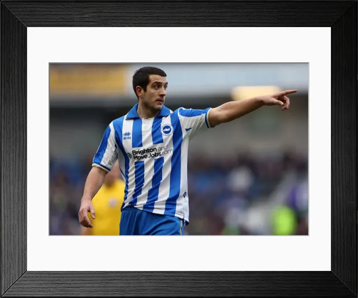 Framed Print : Gary Dicker of Brighton & Hove Albion in Action Against Burnley, Npower Championship, Amex Stadium, February 23, 2013