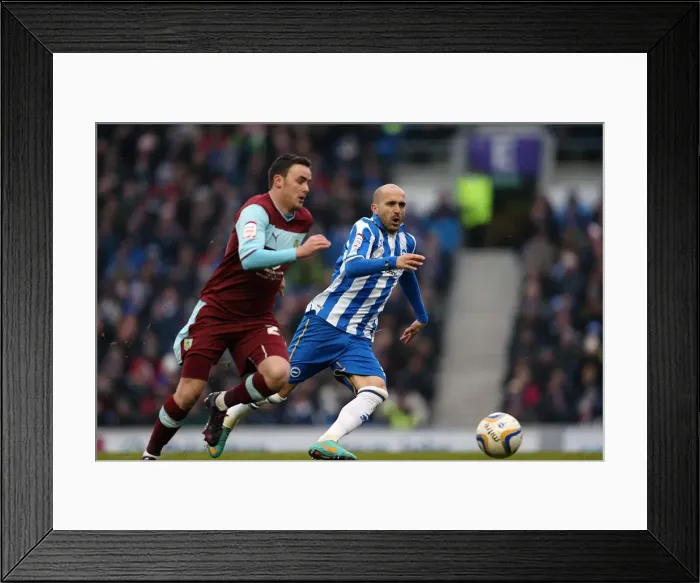 Framed Print : Bruno in Action: Brighton & Hove Albion vs. Burnley, Npower Championship, Amex Stadium, February 23, 2013 Framed Print : Bruno in Action: Brighton & Hove Albion vs. Burnley, Npower Championship, Amex Stadium, February 23, 2013