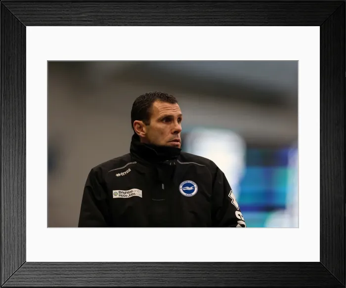 Framed Print : Gus Poyet Leads Brighton & Hove Albion in Npower Championship Clash Against Burnley at Amex Stadium (February 23, 2013) Framed Print : Gus Poyet Leads Brighton & Hove Albion in Npower Championship Clash Against Burnley at Amex Stadium (February 23, 2013)