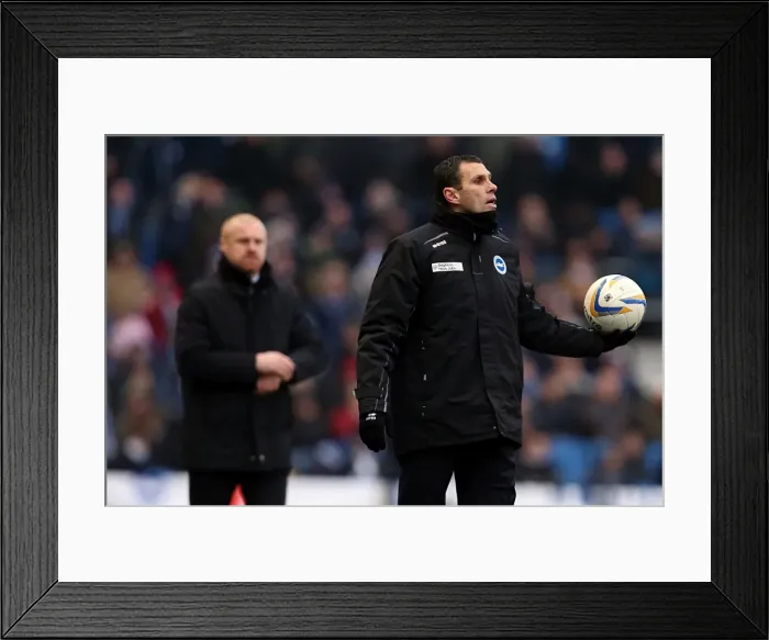 Framed Print : Gus Poyet and Sean Dyche: A Moment of Tactical Clash at the Amex Stadium - Brighton & Hove Albion vs Burnley, 2013 Framed Print : Gus Poyet and Sean Dyche: A Moment of Tactical Clash at the Amex Stadium - Brighton & Hove Albion vs Burnley, 2013