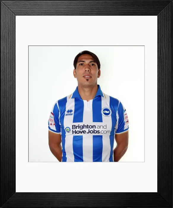 Framed Print : Leonardo Ulloa: Focused Striker of Brighton & Hove Albion at American Express Community Stadium Framed Print : Leonardo Ulloa: Focused Striker of Brighton & Hove Albion at American Express Community Stadium