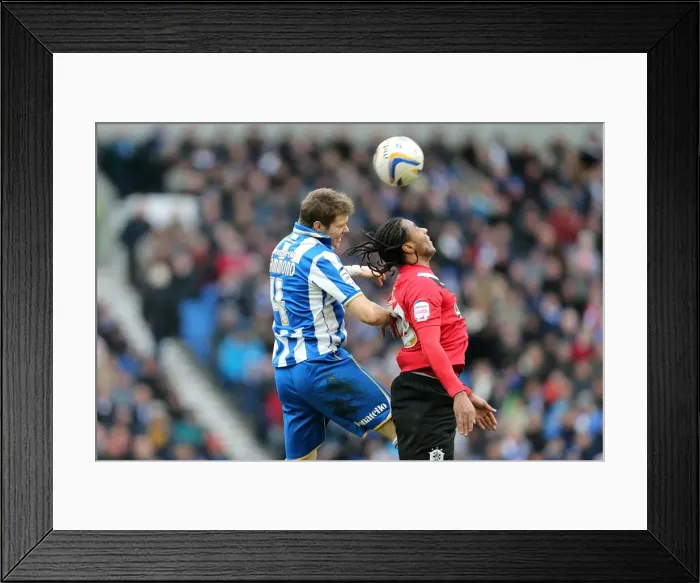 Framed Print : Intense Battle for Possession: Hammond vs. Danns, Brighton & Hove Albion vs. Huddersfield Town (March 2, 2013) Framed Print : Intense Battle for Possession: Hammond vs. Danns, Brighton & Hove Albion vs. Huddersfield Town (March 2, 2013)