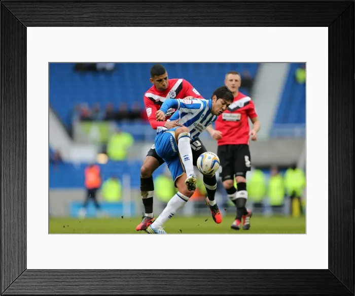 Framed Print : Leonardo Ulloa's Hat-Trick: Brighton & Hove Albion's Victory Over Huddersfield Town (March 2, 2013)