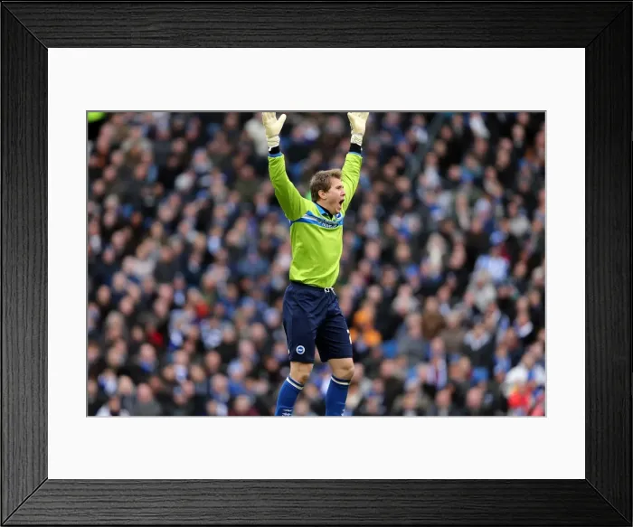 Framed Print : Shouting for Victory: Tomasz Kuszczak's Intense Moment at Brighton & Hove Albion vs. Huddersfield Town, March 2013 Framed Print : Shouting for Victory: Tomasz Kuszczak's Intense Moment at Brighton & Hove Albion vs. Huddersfield Town, March 2013