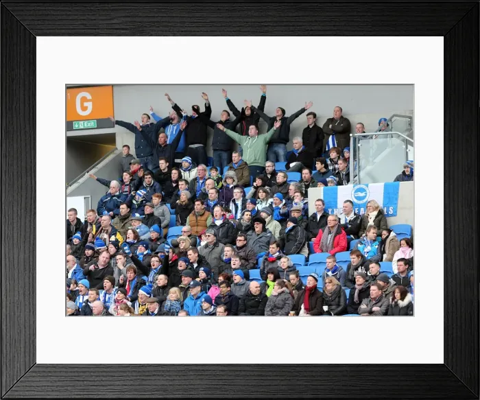 Framed Print : Brighton & Hove Albion vs. Huddersfield Town (02-03-2013): A Glimpse into the 2012-13 Home Season Framed Print : Brighton & Hove Albion vs. Huddersfield Town (02-03-2013): A Glimpse into the 2012-13 Home Season
