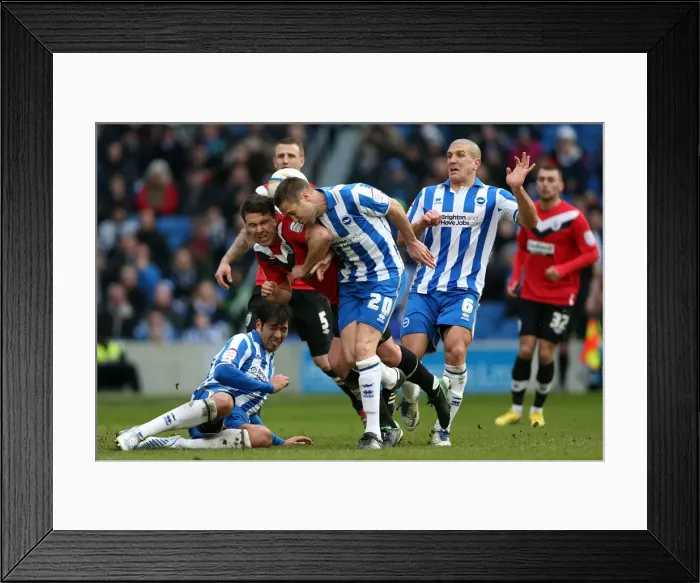 Framed Print : Brighton & Hove Albion vs. Huddersfield Town (02-03-2013): A Glimpse into the 2012-13 Home Season Framed Print : Brighton & Hove Albion vs. Huddersfield Town (02-03-2013): A Glimpse into the 2012-13 Home Season