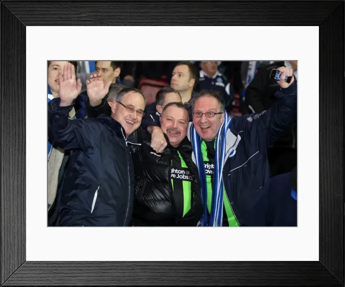Framed Print : Sea of Supporters: Brighton and Hove Albion Away Games 2012-13