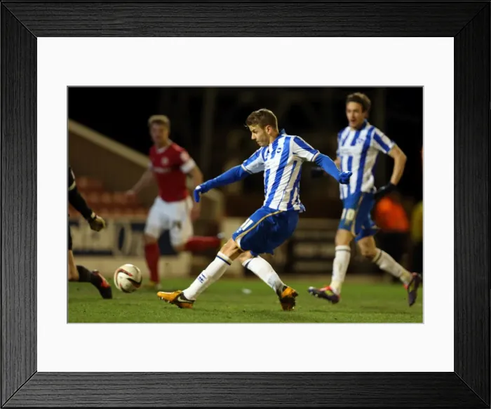 Framed Print : Barnsley vs. Brighton & Hove Albion: Andrea Orlandi Shoots in NPower Championship Match at Oakwell Stadium (March 12, 2013) Framed Print : Barnsley vs. Brighton & Hove Albion: Andrea Orlandi Shoots in NPower Championship Match at Oakwell Stadium (March 12, 2013)