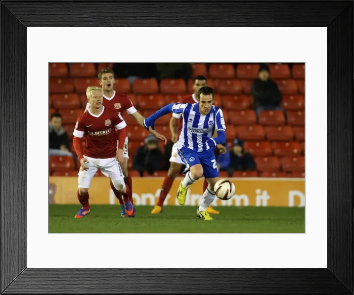 Framed Print : David Lopez in Action: Barnsley vs. Brighton & Hove Albion, March 12, 2013 Framed Print : David Lopez in Action: Barnsley vs. Brighton & Hove Albion, March 12, 2013