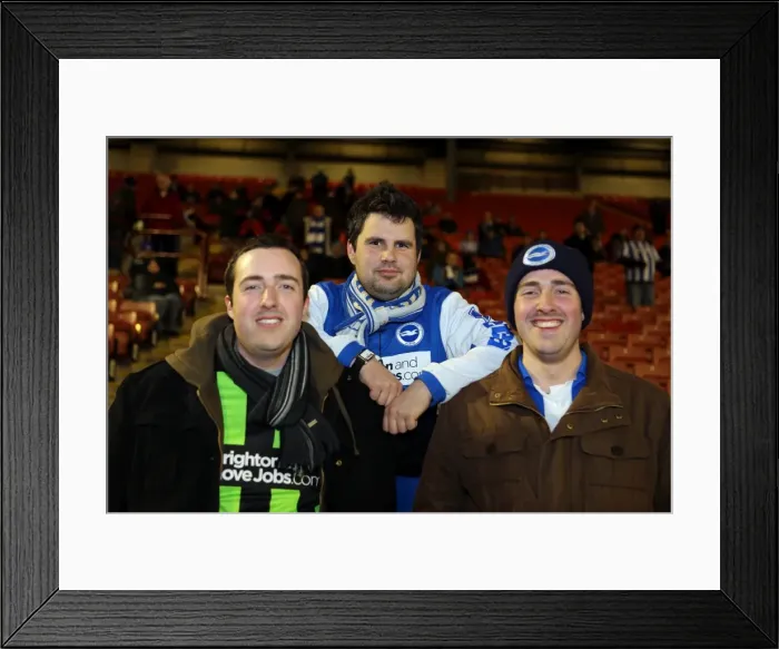Framed Print : Sea of Supporters: Brighton and Hove Albion Away Games 2012-13