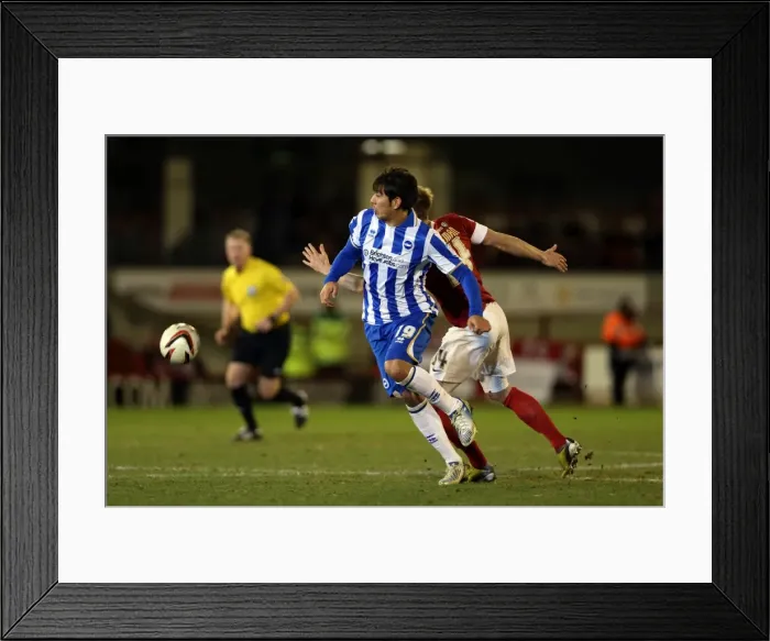 Framed Print : Brighton & Hove Albion vs Barnsley: Away Game - March 12, 2013 (Season 2012-13)