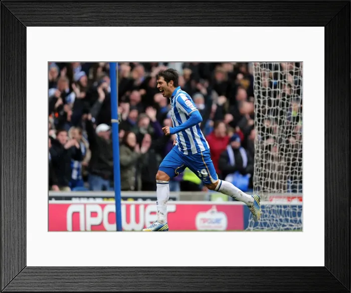 Framed Print : Brighton & Hove Albion's Leonardo Ulloa Scores His Second Goal, Making It 3-0 Against Crystal Palace (March 17, 2013) Framed Print : Brighton & Hove Albion's Leonardo Ulloa Scores His Second Goal, Making It 3-0 Against Crystal Palace (March 17, 2013)