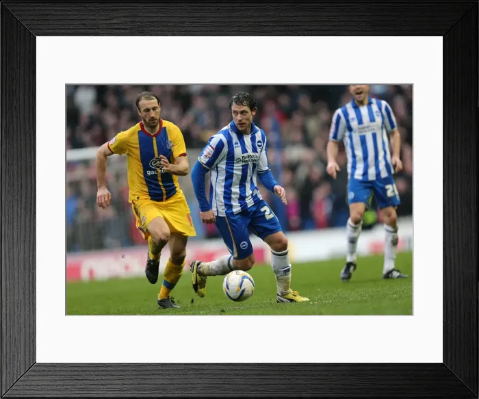 Framed Print : Thrilling Championship Showdown: Wayne Bridge Evades Glenn Murray at Brighton & Hove Albion vs Crystal Palace (March 17, 2013) Framed Print : Thrilling Championship Showdown: Wayne Bridge Evades Glenn Murray at Brighton & Hove Albion vs Crystal Palace (March 17, 2013)