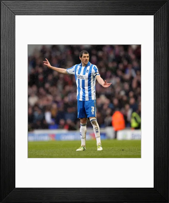 Framed Print : Gordon Greer: The Unyielding Icon of Brighton & Hove Albion FC Framed Print : Gordon Greer: The Unyielding Icon of Brighton & Hove Albion FC