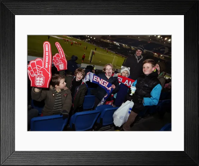 Framed Print : Clash of Young Talents: England U21 vs Austria U21 at The Amex Stadium (25-03-2013) Framed Print : Clash of Young Talents: England U21 vs Austria U21 at The Amex Stadium (25-03-2013)