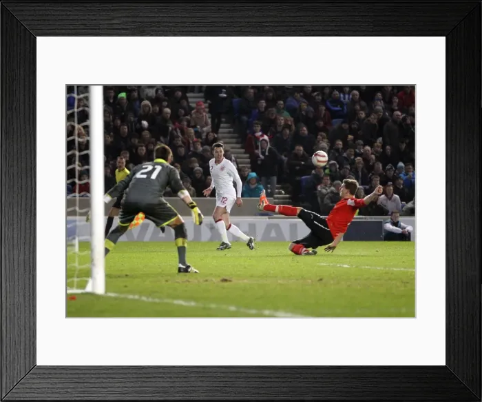 Framed Print : Brighton & Hove Albion vs Austria U21: Clash at The Amex - 25 March 2013 Framed Print : Brighton & Hove Albion vs Austria U21: Clash at The Amex - 25 March 2013