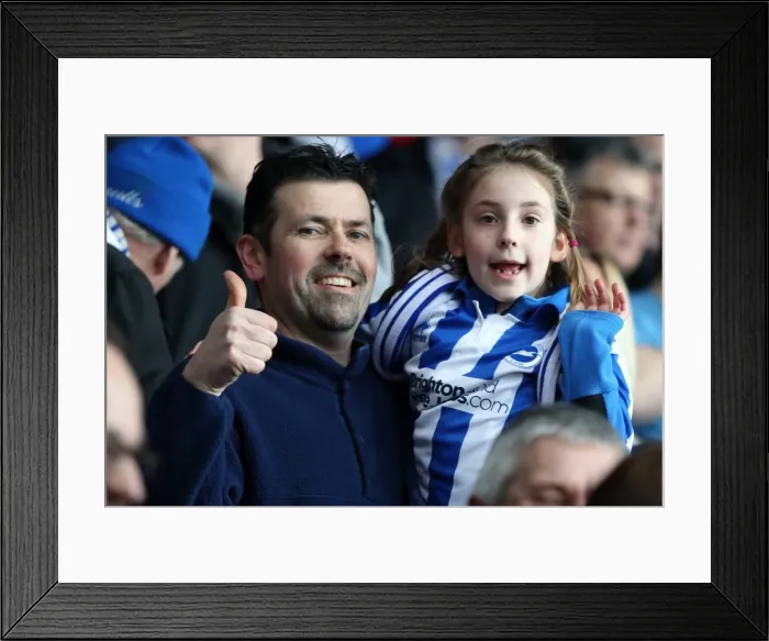 Framed Print : Sea of Supporters: Brighton and Hove Albion Away Games 2012-13