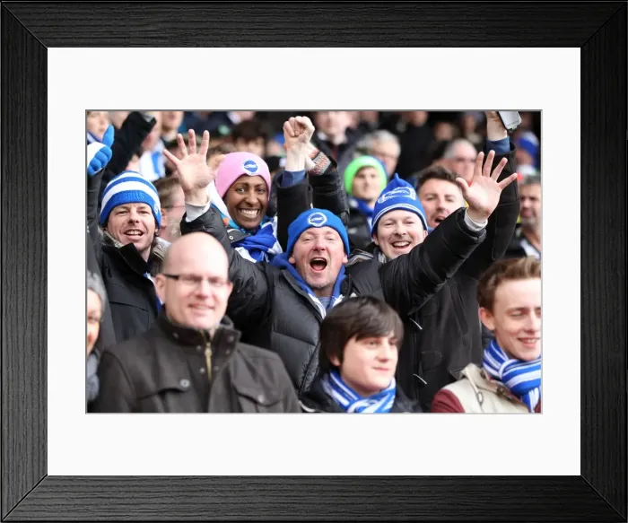 Framed Print : Sea of Supporters: Brighton and Hove Albion Away Games 2012-13