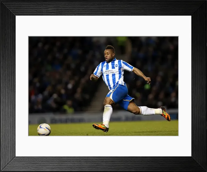 Framed Print : Kazenga LuaLua: In Action for Brighton & Hove Albion vs Charlton Athletic, April 2013 Framed Print : Kazenga LuaLua: In Action for Brighton & Hove Albion vs Charlton Athletic, April 2013