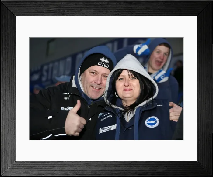 Framed Print : Brighton and Hove Albion FC: Electric Atmosphere - Crowd Shots at The Amex (2012-2013)