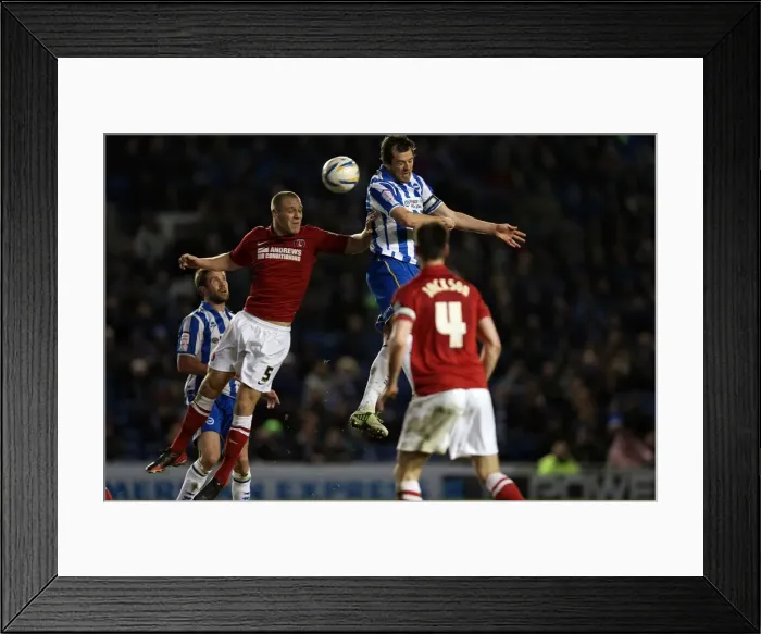 Framed Print : Gordon Greer's Close Call: Brighton & Hove Albion vs Charlton Athletic, April 2013 Framed Print : Gordon Greer's Close Call: Brighton & Hove Albion vs Charlton Athletic, April 2013