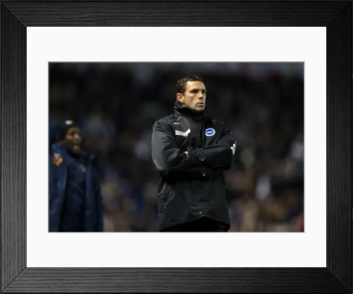 Framed Print : Gus Poyet Leads Brighton & Hove Albion Against Charlton Athletic, April 2013 Framed Print : Gus Poyet Leads Brighton & Hove Albion Against Charlton Athletic, April 2013