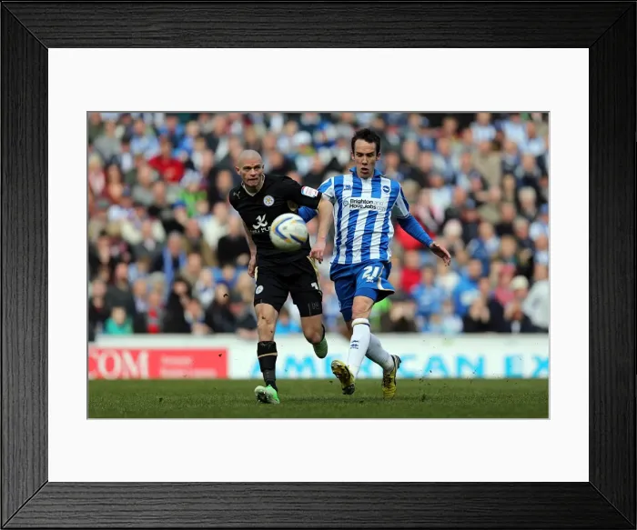 Framed Print : Intense Battle for Possession: David Lopez vs Paul Konchesky, Brighton & Hove Albion vs Leicester City (April 6, 2013) Framed Print : Intense Battle for Possession: David Lopez vs Paul Konchesky, Brighton & Hove Albion vs Leicester City (April 6, 2013)