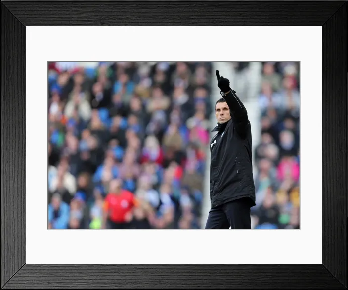 Framed Print : Gus Poyet Guides Brighton & Hove Albion vs Leicester City at Amex Stadium (April 2013) Framed Print : Gus Poyet Guides Brighton & Hove Albion vs Leicester City at Amex Stadium (April 2013)
