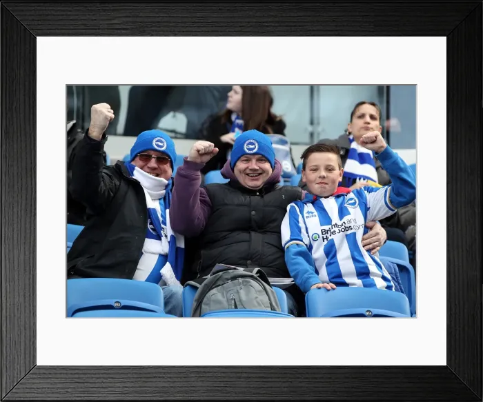 Framed Print : Electric Atmosphere: Brighton & Hove Albion Fans in Action at The Amex Stadium (2012-2013) Framed Print : Electric Atmosphere: Brighton & Hove Albion Fans in Action at The Amex Stadium (2012-2013)