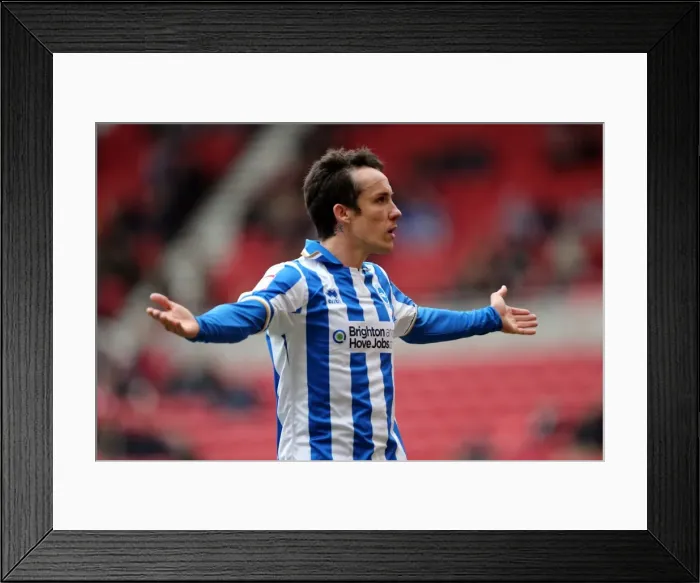 Framed Print : David Lopez Scores the Second Goal: Brighton & Hove Albion Leads 2-0 against Middlesbrough (April 13, 2013) Framed Print : David Lopez Scores the Second Goal: Brighton & Hove Albion Leads 2-0 against Middlesbrough (April 13, 2013)