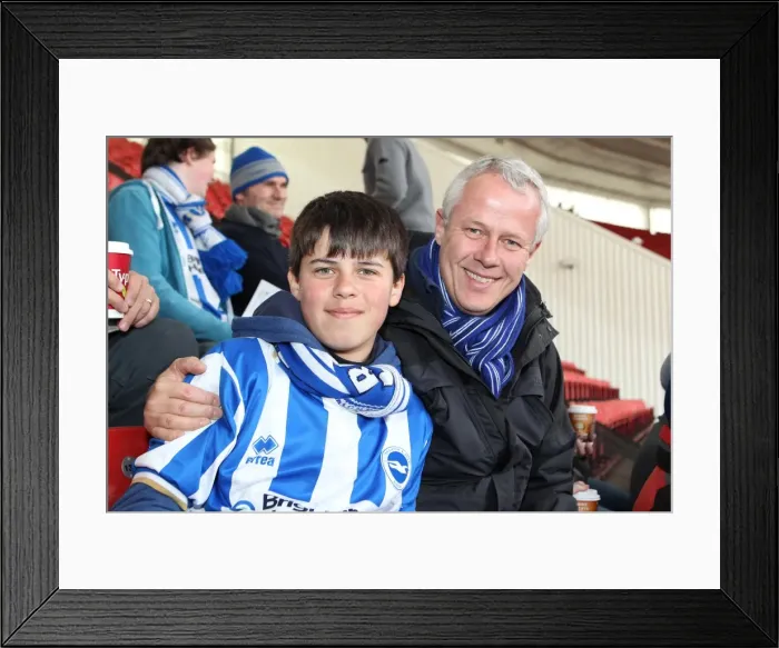 Framed Print : Brighton and Hove Albion FC: Away Days 2012-13 - Fans in Action Framed Print : Brighton and Hove Albion FC: Away Days 2012-13 - Fans in Action