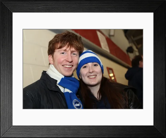 Framed Print : Brighton and Hove Albion FC: Electric Atmosphere in the Away Crowds 2012-13 Framed Print : Brighton and Hove Albion FC: Electric Atmosphere in the Away Crowds 2012-13