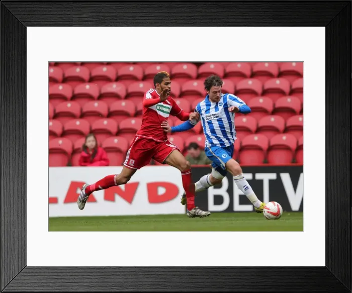 Framed Print : Brighton & Hove Albion vs. Middlesbrough: 2012-13 Away Game