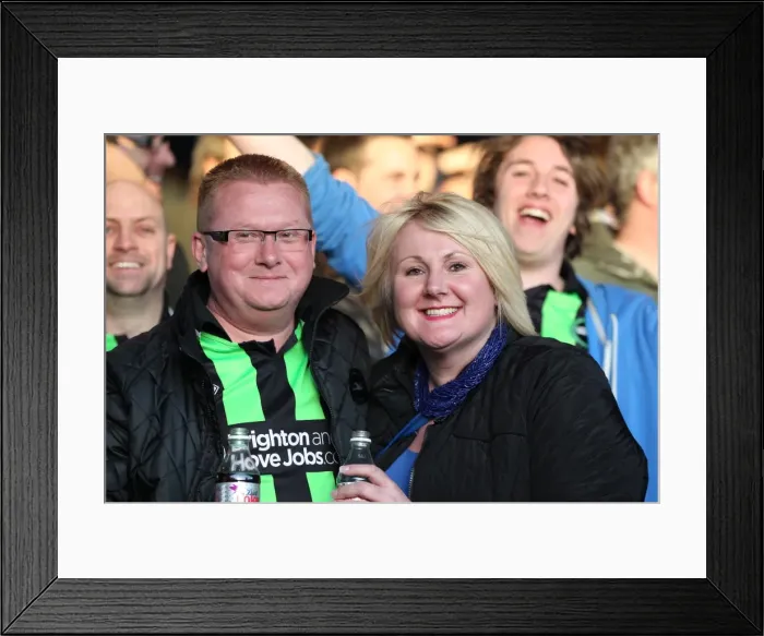 Framed Print : Sea of Supporters: Brighton & Hove Albion FC Away Days 2012-13 Framed Print : Sea of Supporters: Brighton & Hove Albion FC Away Days 2012-13
