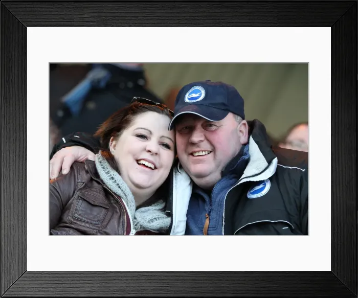 Framed Print : Sea of Supporters: Brighton and Hove Albion Away Games 2012-13