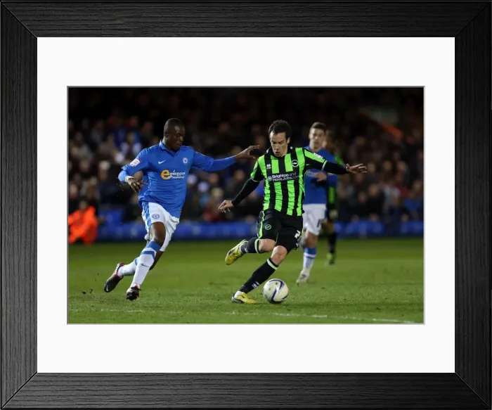 Framed Print : Brighton & Hove Albion vs. Peterborough United: A 2012-13 Season Battle (Away) Framed Print : Brighton & Hove Albion vs. Peterborough United: A 2012-13 Season Battle (Away)
