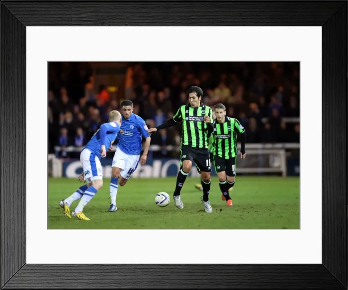 Framed Print : A Glance Back: Exciting Encounter - Brighton & Hove Albion vs. Peterborough United (Away) - 16-04-2013 (Season 2012-13, Away Games)