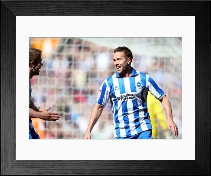 Framed Print : Matthew Upson: A Focused Defender of Brighton & Hove Albion FC Framed Print : Matthew Upson: A Focused Defender of Brighton & Hove Albion FC