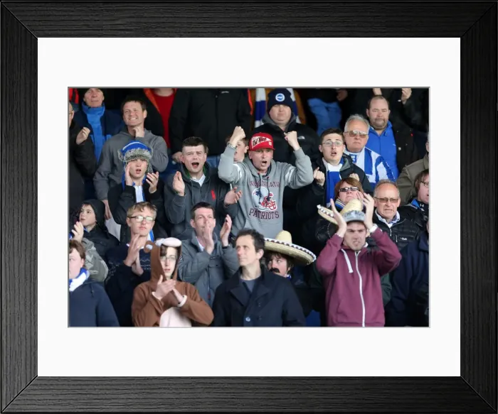 Framed Print : Thrilling Away Game: Brighton & Hove Albion vs. Leeds United - April 2013 Framed Print : Thrilling Away Game: Brighton & Hove Albion vs. Leeds United - April 2013