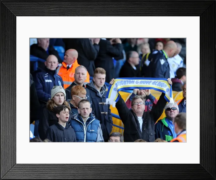 Framed Print : Brighton & Hove Albion vs. Leeds United: 2012-13 Away Game Framed Print : Brighton & Hove Albion vs. Leeds United: 2012-13 Away Game