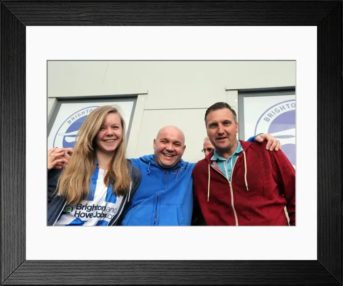Framed Print : Brighton & Hove Albion: The Electric Atmosphere at The Amex (2012-2013) - Fans in Action Framed Print : Brighton & Hove Albion: The Electric Atmosphere at The Amex (2012-2013) - Fans in Action