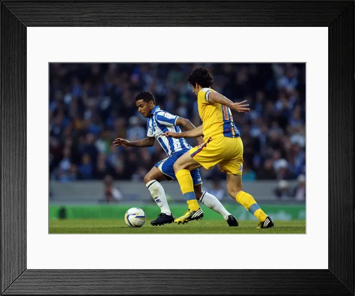 Framed Print : Bridcutt Escapes Jedinak in Intense Brighton & Hove Albion vs Crystal Palace Play-Off Clash (May 13, 2013) Framed Print : Bridcutt Escapes Jedinak in Intense Brighton & Hove Albion vs Crystal Palace Play-Off Clash (May 13, 2013)
