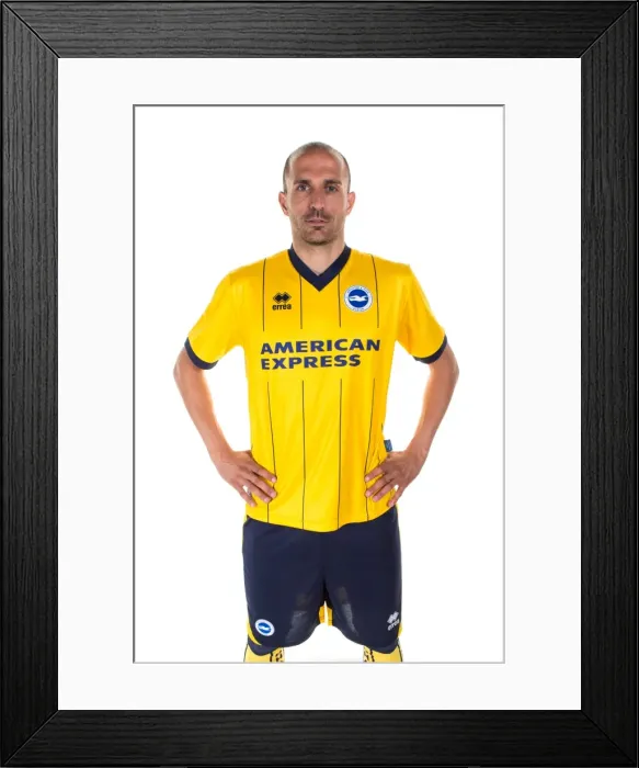 Framed Print : Bruno Saltor: In Action for Brighton and Hove Albion FC Framed Print : Bruno Saltor: In Action for Brighton and Hove Albion FC