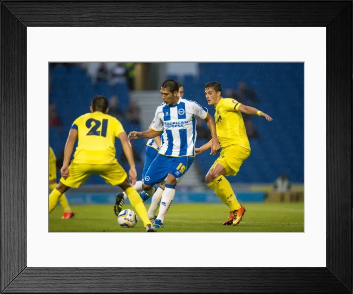 Framed Print : Leonardo Ulloa in Action: Brighton & Hove Albion vs Villarreal, Amex Stadium (July 2013) Framed Print : Leonardo Ulloa in Action: Brighton & Hove Albion vs Villarreal, Amex Stadium (July 2013)